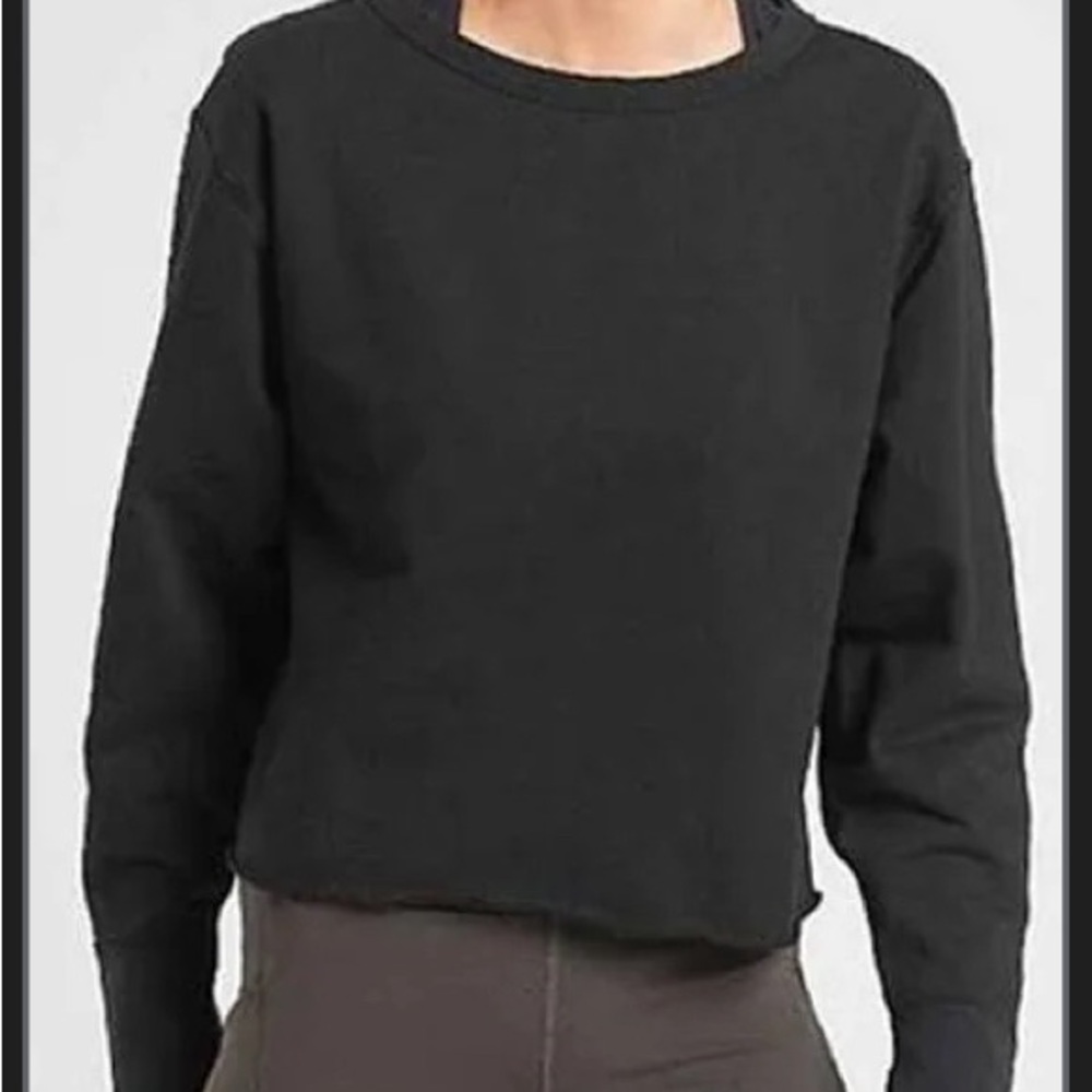 Athleta black size Small cropped sweatshirt